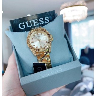 นาฬิกาข้อมือผู้หญิง#Guess ตัวเรือนและสายสเตนเลสสีทอง