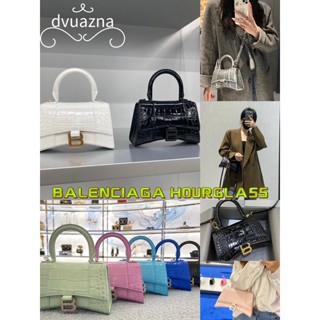 แบรนด์ใหม่ 100% ของแท้ BALENCIAGA HOURGLASS สุภาพสตรีกระเป๋าถือกระเป๋าสะพายข้างเดียว