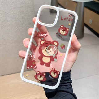 เคสโทรศัพท์มือถืออะคริลิคใส แบบแข็ง ลาย Lotso Bubbles น่ารัก สําหรับ iphone 14promax 11 13 12 7Plus 8 X XS Max