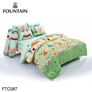 Fountain ผ้าปูที่นอน (ไม่รวมผ้านวม) 3.5ฟุต 5ฟุต 6ฟุต ชินนามอนโรล Cinnamoroll FTC087 #ฟาวเท่น เครื่องนอน ชุดผ้าปู