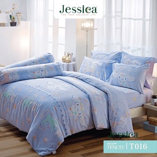 Jessica ผ้าปูที่นอน (ไม่รวมผ้านวม) 5ฟุต 6ฟุต Tencel ทอ 500 เส้น ชินนามอนโรล Cinnamoroll T016 #เจสสิกา ชุดผ้าปู