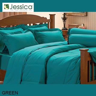 Jessica (ครบเซ็ต) ผ้าปูที่นอน+ผ้านวม 3.5ฟุต 5ฟุต 6ฟุต สีเขียว GREEN #เจสสิกา เครื่องนอน ชุดผ้าปู ชุดผ้าปูเตียง