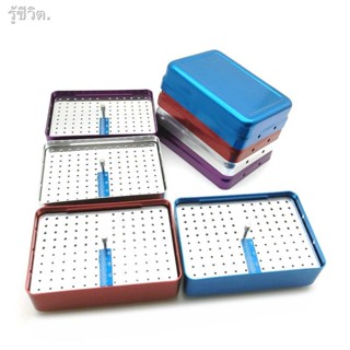 Dental Endo File Bur Holder Block Autoclave Case Disinfection Box with Ruler