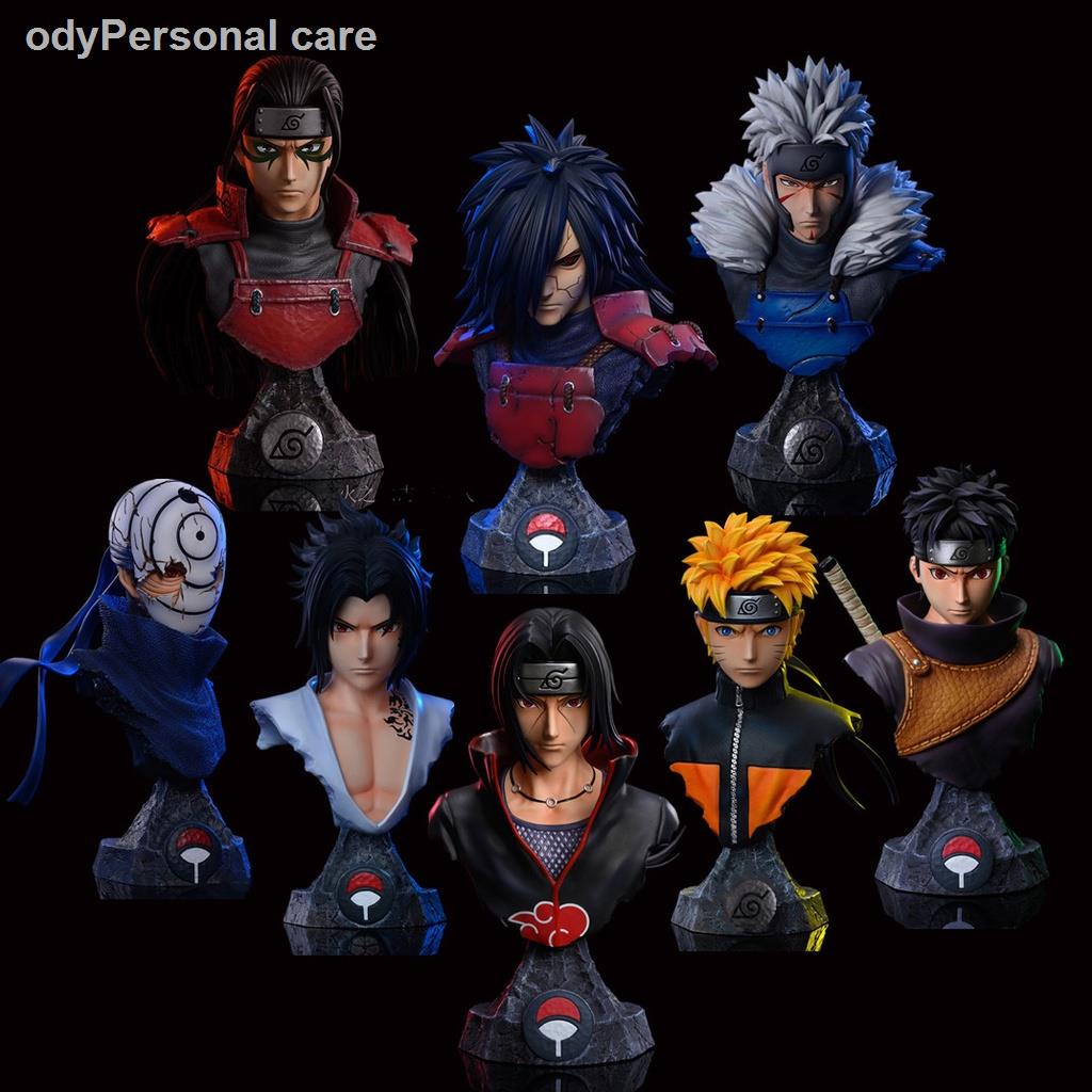 ♤New Naruto Action Figure Bust Series Uchiha Madara Sasuke Uchiha Obito Anime GK Model