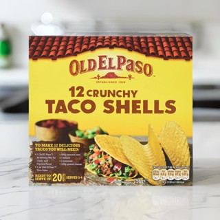 Old El Paso 12 Crunchy Taco Shells 156g แผ่นทาโก้ ซอสปรุงรส BBQ เครื่องปรุงรส