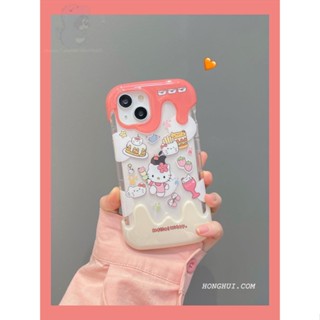 เคสโทรศัพท์มือถือ ลายการ์ตูนคิตตี้ สไตล์เกาหลี สําหรับ iPhone 11 12 13ProMax 14 14promax i11 i12 i13 i14