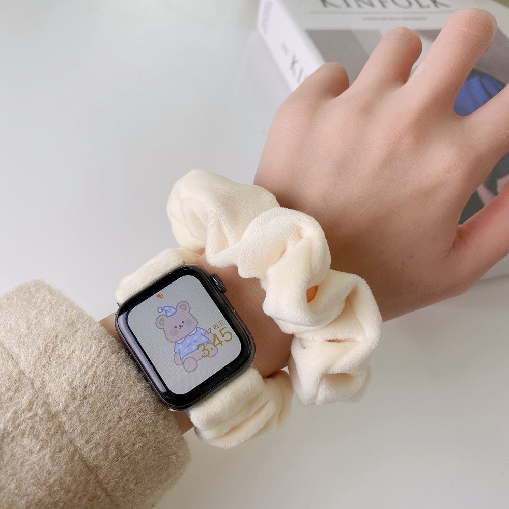 สายนาฬิกา applewatch แฟชั่นผ้าห่วงสำหรับ Apple Watch Band 40 มม. 44 มม. สำหรับ iwatch 38 มม. 42 มม. SE1 2 3 4 5 6 7 8 se