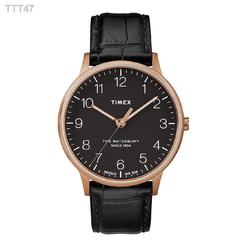 ✳❁✔Timex TW2R96000 Waterbury Classic นาฬิกาข้อมือผู้ชาย สีดำ