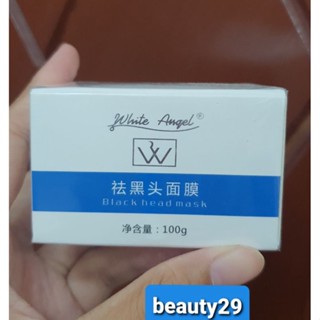 White Angel Mask 100g มาส์กลอกหน้าเนื้อครีมสีดำเพื่อผิวขาวสดใส