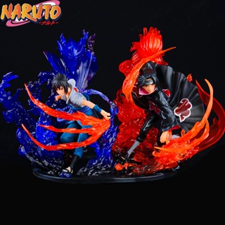 [รุ่นคุณภาพสูง] Figure Naruto เปลวไฟที่ทำด้วยมือ Naruto Uchiha Sasuke Kakashi Suzuo Hu Itachi Fetters Ornament Model