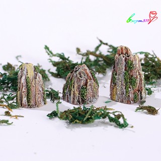 【AG】3Pcs/Set Aquarium Rockeries Vivid Appearance Ornamental Casting Durable Small Resin Tank Mountains Decor