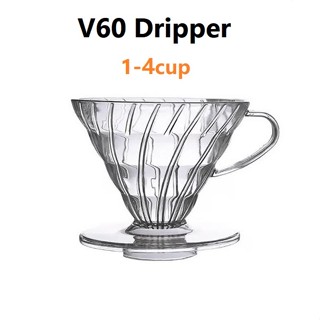 🌞coffee Dripper V60 กรวยกรองกาแฟ ดริปเปอร์ coffee Dripper ขนาด 1/4 V60 กรวยดริปกาแฟ แบบเรซิ่น AG666