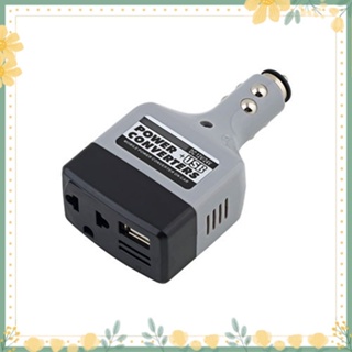 รถแปลงโทรศัพท์มือถืออินเวอร์เตอร์อะแดปเตอร์ USB DC 12V / 24V เป็นไฟ AC 220V