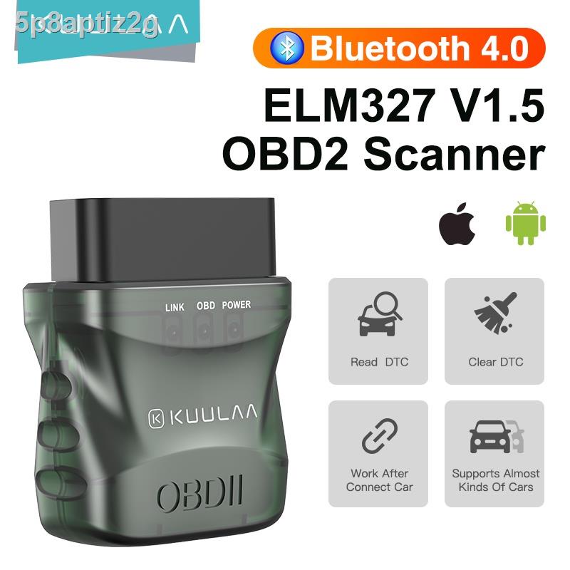 KUULAA ELM327 V1.5 OBD2 Scanner Bluetooth 4.0 OBD 2 Car Diagnostic Tool for IOS Android PC ELM 327 S