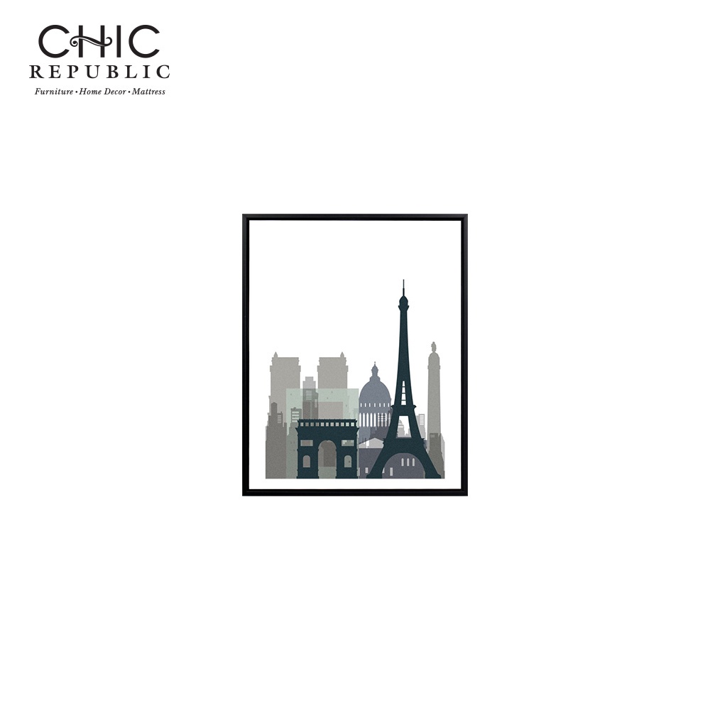 ภาพติดฝาผนัง CHIC REPUBLIC รุ่น EIFFEL II/40X50 สีดำ/หลากสี_1