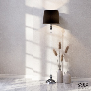 CHIC REPUBLIC BASTIEN,โคมไฟตั้งพื้น - สี ชุบโครเมี่ยม/น้ำเงินเข้ม