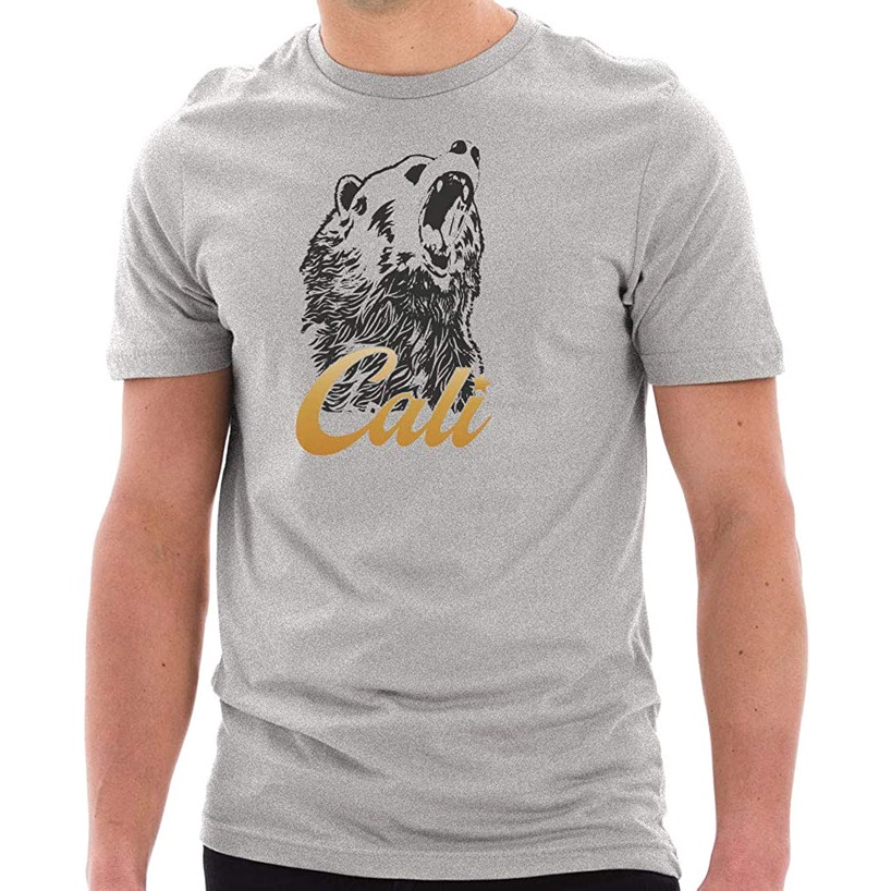 E4hats.com Cali Bear Graphic Design Unisex Short Sleeve Cotton Jersey T-shirt : Clothing  Shoes & Je