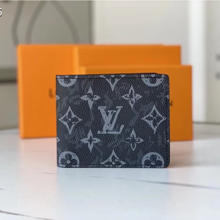 【 Packaging Box 】 Brand new genuine LV men's wallet, high-quality foldable multi-functional business card holder
