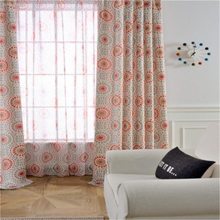 Jinyahome 1Pc Shading Blackout Summer Circle Pattern Curtain Drapery Window Bedroom Slidingdoor  Livingroom Door Curtain