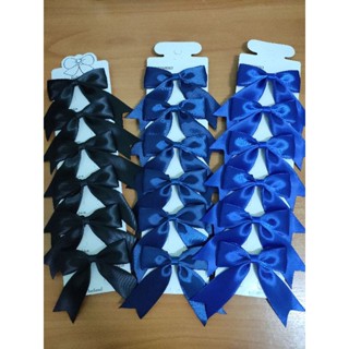 โบว์ติดผมนักเรียน🎀 1 ชั้น 🎀ขนาดโบว์ 1 นิ้ว (1แผง มี 3 คู่)งานผ้าซาติน