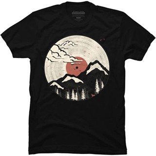 Design By Humans Mens Mtn Lp.by Ndtank T-shirt - - : เสื้อผ้า รองเท้า &amp; เครื่องประดับ