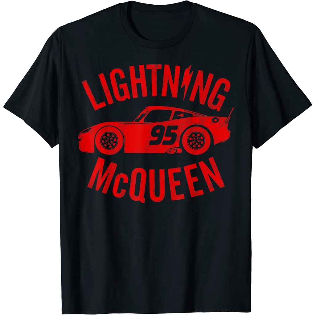 เสื้อยืด Disney Pixar Cars Lightning Mcqueen Vintage Graphic T-shirt : Clothing  Shoes & Jewelry