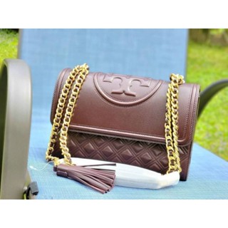 งาน Shop ราคาดีงาม 
#Tory Burch #FLEMING CONVERTIBLE SHOULDER BAG สี Tempranillo