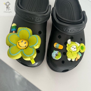 🔥DIY ที่ติดรองเท้า crocs สไตล์น่ารัก ตัวการ์ตูนติดรองเท้า ตกแต่งสวยงาม รูปแบบการ์ตูน ตัวติดรองเท้าหัวโต