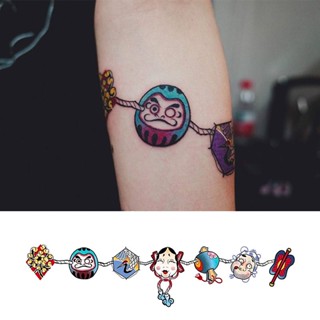 Ins Style Influencer Dharma Egg Bracelet Arm Ring Tattoo Sticker กันน้ําหญิงยาวนานจําลองรอยสักเกาหลีญี่ปุ่นสติกเกอร์