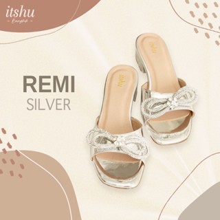 Remi.silver.รองเท้าส้นเตี้ย1นิ้ว