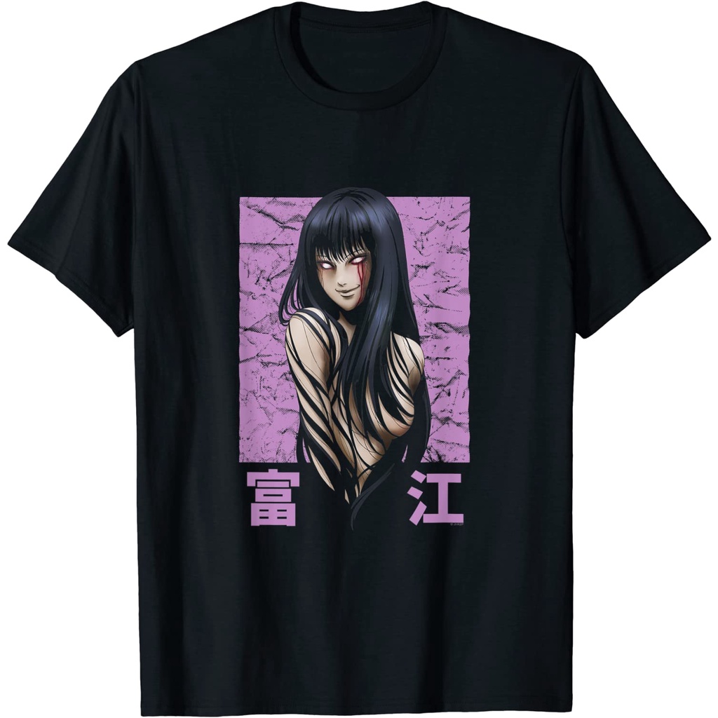 เสื้อยืดพื้นหลังสีม่วง Junji Ito Tomie