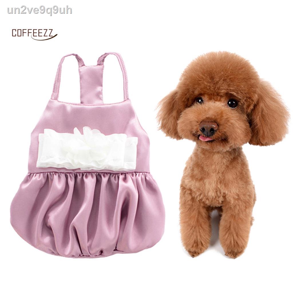 coffeezz Fine Workmanship Dog Dress Pet Supplies Pet Dog Satin Princess Dress Elegant