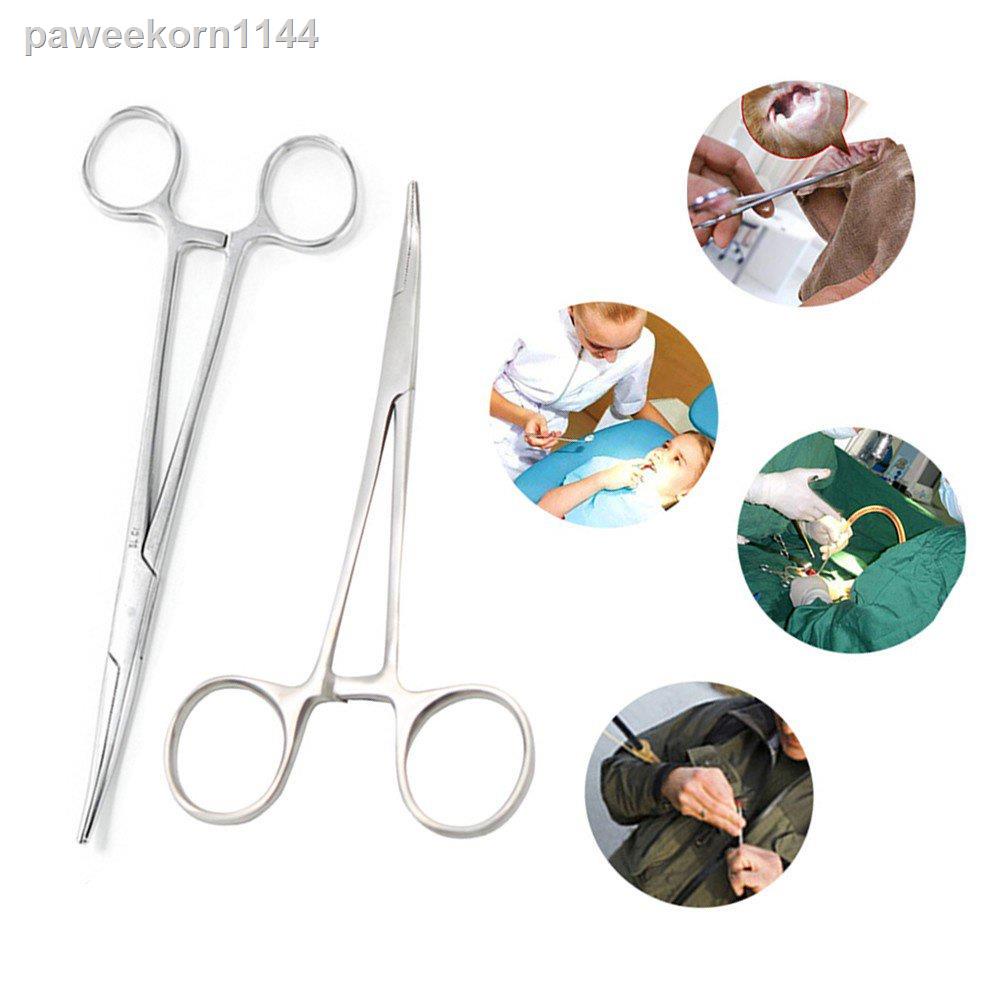 1PCS locking forceps tweezers fishing forceps stainless steel hemostatic forceps tweezers surgical f