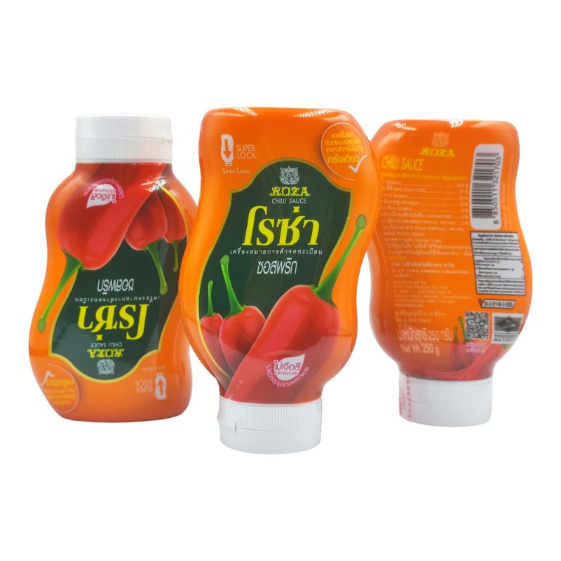 ซอสพริกขวดบีบ Chilli Sauce ตรา โรซ่า ROZA BRAND ขนาด 250 กรัม X 1 ขวด