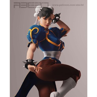 [โมเดลไม่ทำสี] Chun-Li thick legs stockings sister double version "Street Fighter" 3D printing model