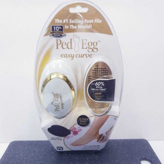 Ped Egg Easy Curve อุปกรณ์ขัดส้นเท้ายุคใหม่ ขาว ทอง 10th Anniversary Ped Egg Easy Curve