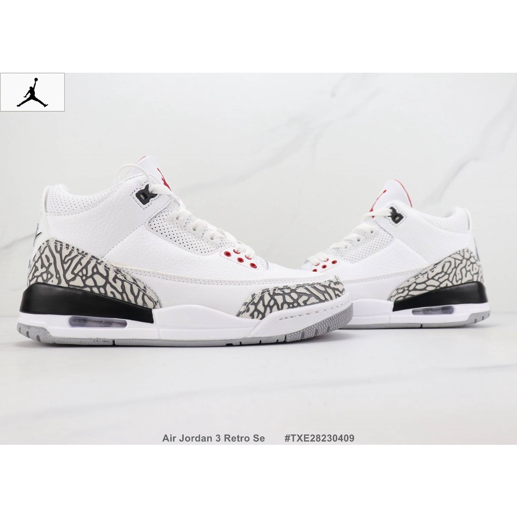 ✘Nike Air Jordan 3 Retro Se Cushion รองเท้าผ้าใบลําลอง เข้ากับทุกการแต่งกาย สําหรับผู้ชาย และผู้หญิงรองเท้าผ้าใบผู้ชาย