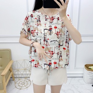 เสื้อยืดแขนสั้น ผ้าฝ้ายคุณภาพสูง เสื้อใส่สบาย แขนค้างคาวแบบหลวม หลาใหญ่ แขนสั้นTเสื้อ เหมาะกับอากาศบ้านเราสุดๆ