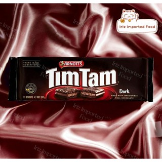 อาร์นอต บิสกิตเคลือบดาร์กช็อกโกแลตสอดไส้ครีมช็อกโกแลต Arnotts Tim Tam Classic Dark Chocolate Biscuit 200g