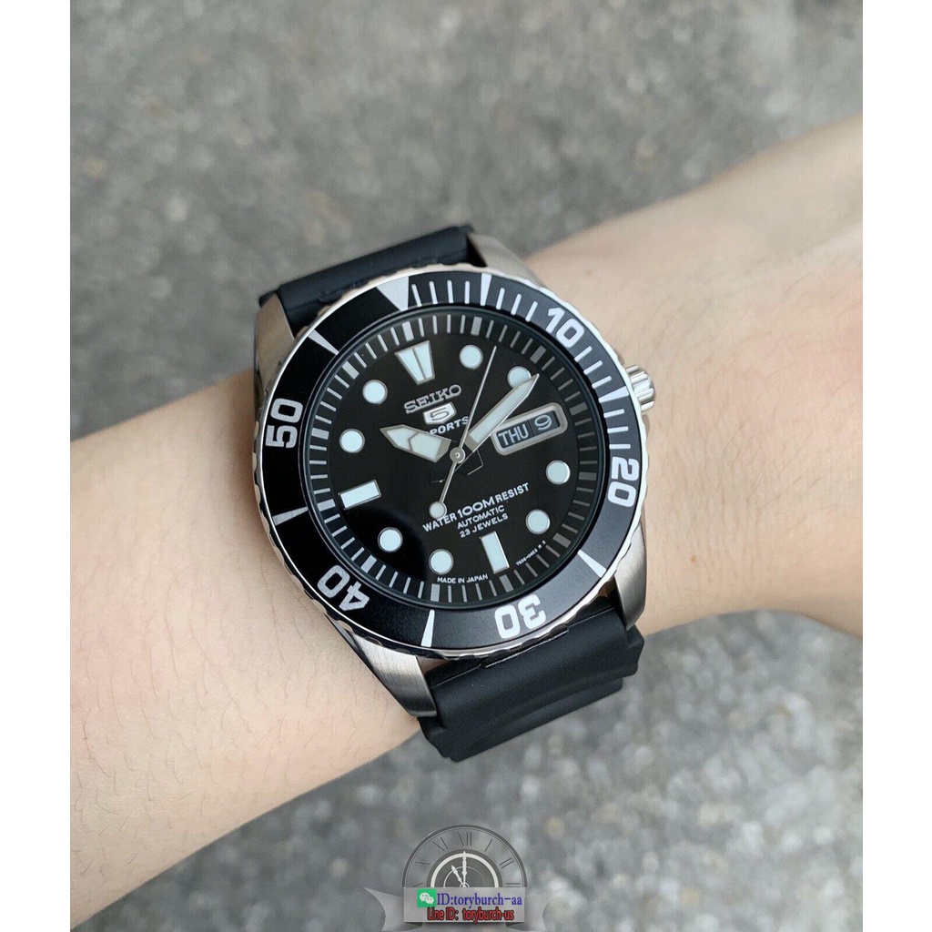 Seiko 5 sports men's automatic analog watch versatile men's chrono dress watch snzf17j2 snzf15j2
