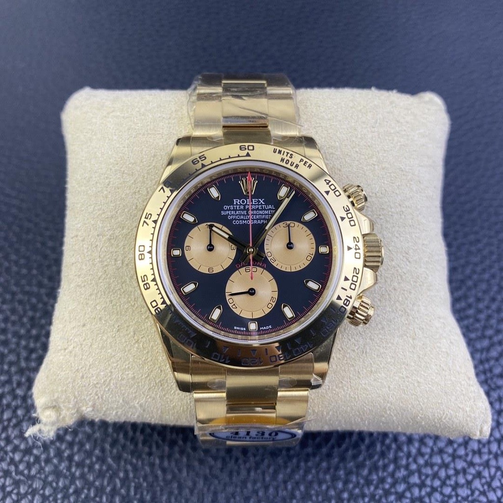 Clean rolex daytona selfwinding men's analog watch versatile diver's chrono 4130 movement 40mm
