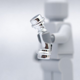 LEGO Chrome Silver ด้ามโค้ง - LEGO เลโก้ มินิฟิกเกอร์ ตัวต่อ ของเล่น WEAPON