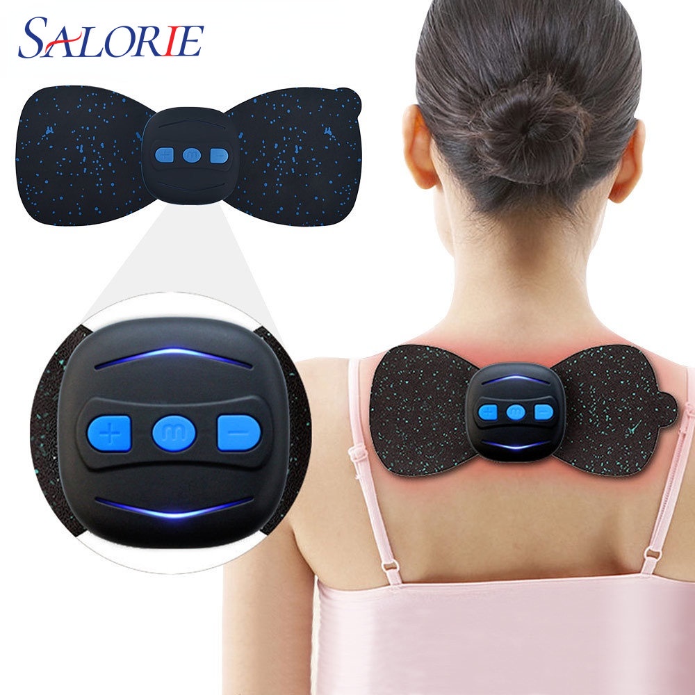Salorie Rechargeable Mini Electric Neck Massager Cervical Shoulder Body Massager Muscle Pain Relief