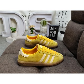 Origina KITH x Clarks x Ad Originals 8th Street Samba "Chalk White" Samba Street Collection รองเท้าผ้าใบมัฟฟิน พื้นหนา สไตล์เยอรมันย้อนยุค