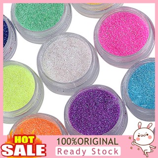 [B_398] 12 Mixed Colors Nail Decoration Powder Glitter for UV Gel Acrylic Tips