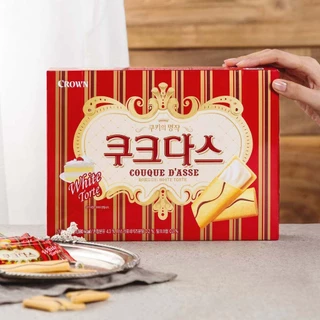 ขนมเกาหลี บิสกิตเนื้อนุ่ม couque d’asse vienna coffee & white torte crown brand 128g. 쿠크다스