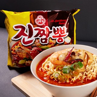 มาม่าเกาหลี จัมปง มาม่าทะเล ottogi jin jjambbong ramen 130g 오뚜기 진짬뽕 라면