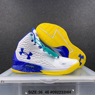 Under Armour Curry 1 รองเท้าบาสเก็ตบอล ข้อสูง ทนต่อการขัดถู ของแท้ เหมาะกับการวิ่งกลางแจ้ง