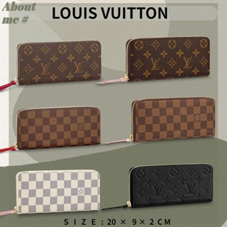 หลุยส์วิตตอง Louis Vuitton Clémence Wallet LV Bag Womens Long Wallet กระเป๋าใส่บัตร