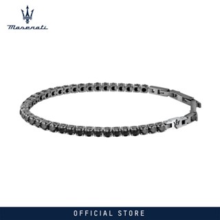 Maserati Jewels 22cm Stainless Steel Mens Tennis Bracelet JM222AVC06 (Adjustable)